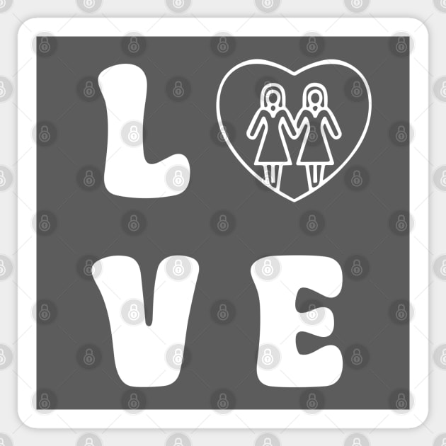 Love Lesbians White Sticker by sapphire seaside studio